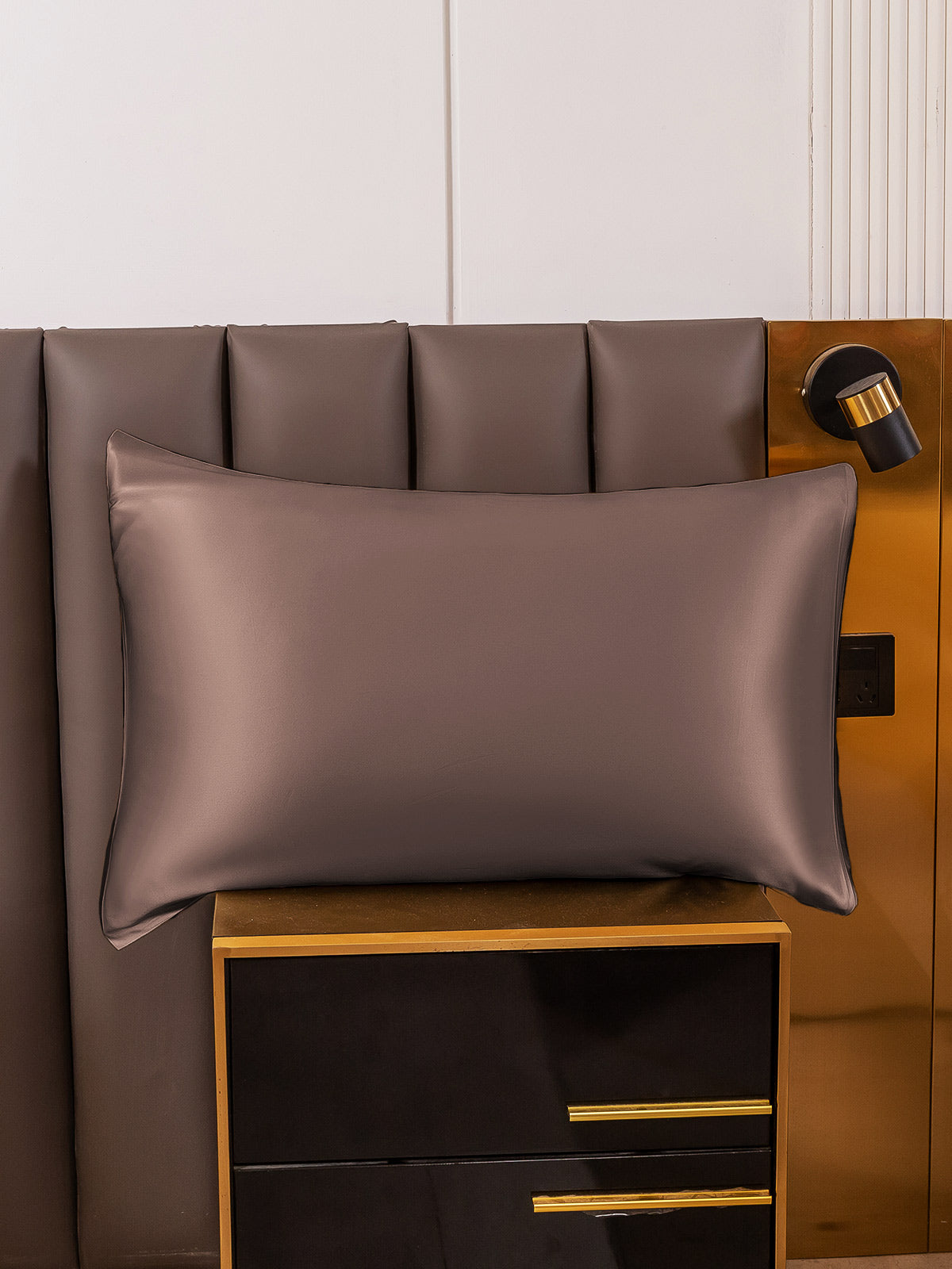 [Brown] SilkSilky-UK 19Momme Pure Silk Pillowcase 001