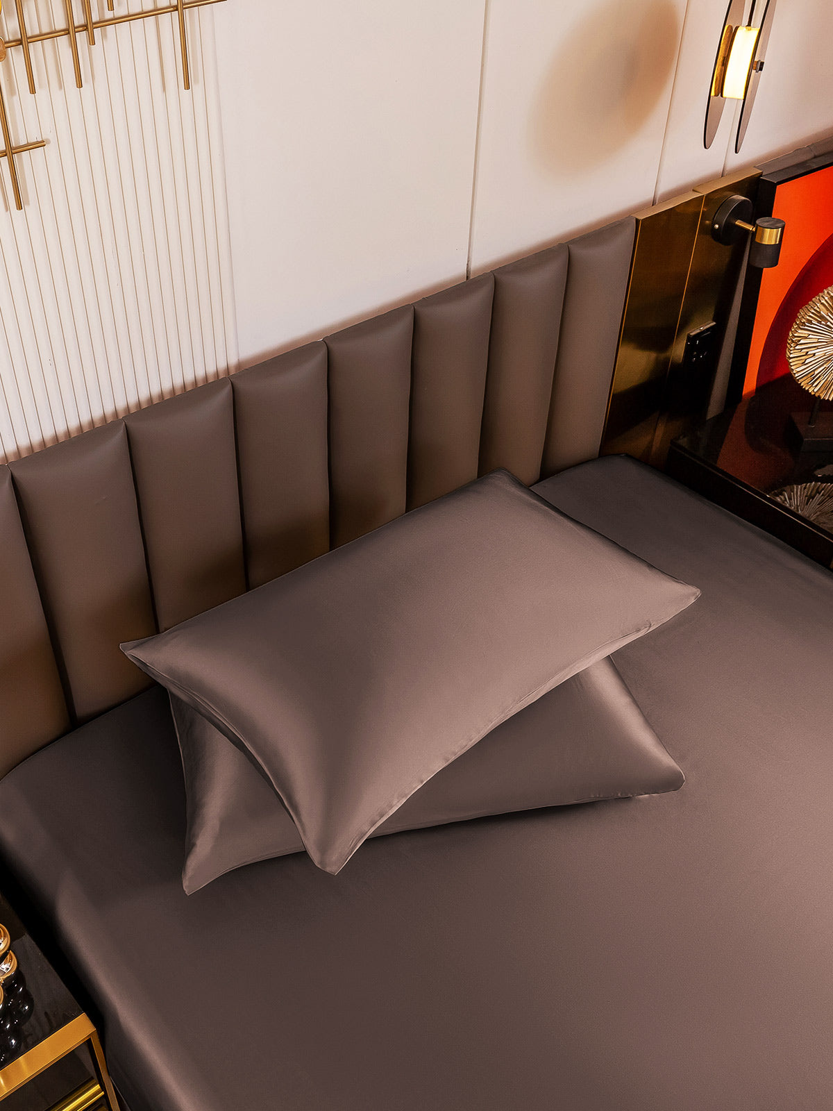 [Brown] SilkSilky-UK 19Momme Pure Silk Pillowcase 004