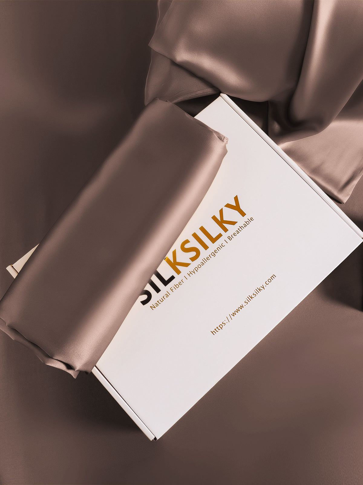 [Brown] SilkSilky-UK 19Momme Pure Silk Pillowcase 008