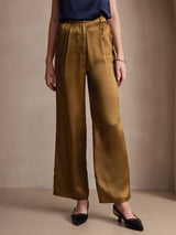 [Brown] SilkSilky-UK 19Momme Silk Womens Pants 005