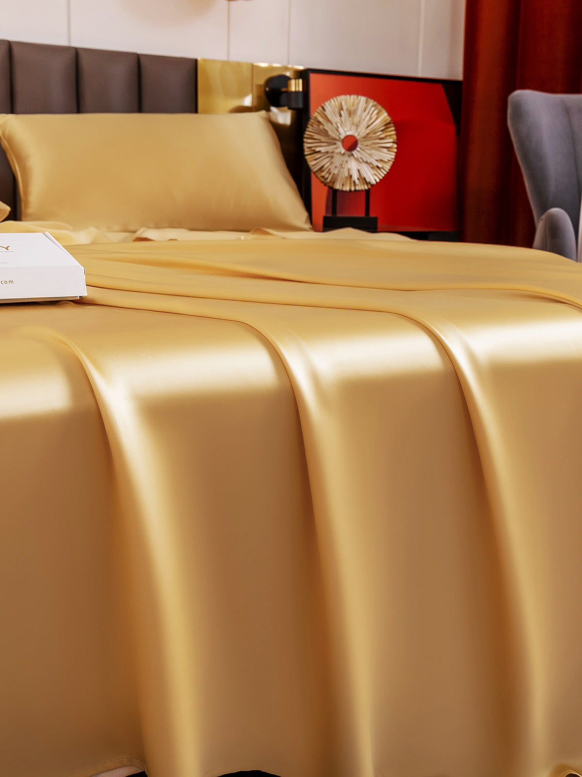 [Champagne] SilkSilky-UK 19Momme Pure Silk Bedding Set 003