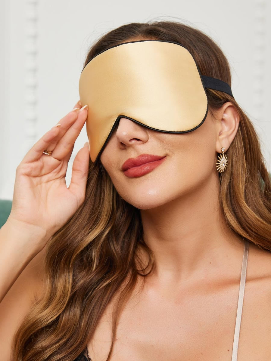 [Champagne] SilkSilky-UK 19Momme Pure Silk Eye Mask 001