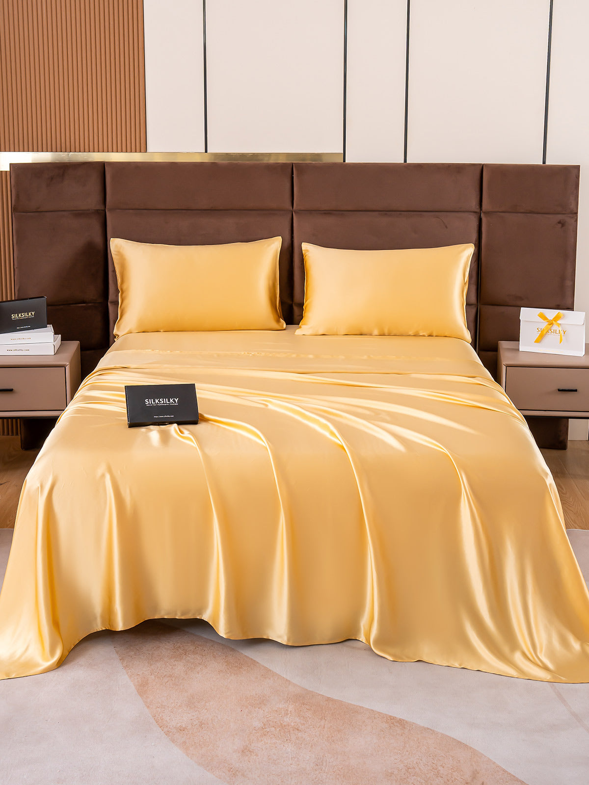 [Champagne] SilkSilky-UK 19Momme Pure Silk Sheet 002