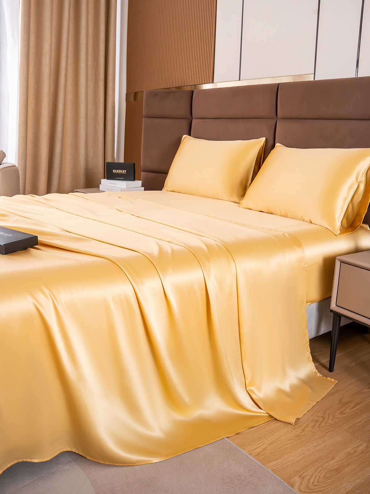 [Champagne] SilkSilky-UK 19Momme Pure Silk Sheet 003