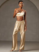 [Champagne] SilkSilky-UK 19Momme Silk Womens Pants 001,
