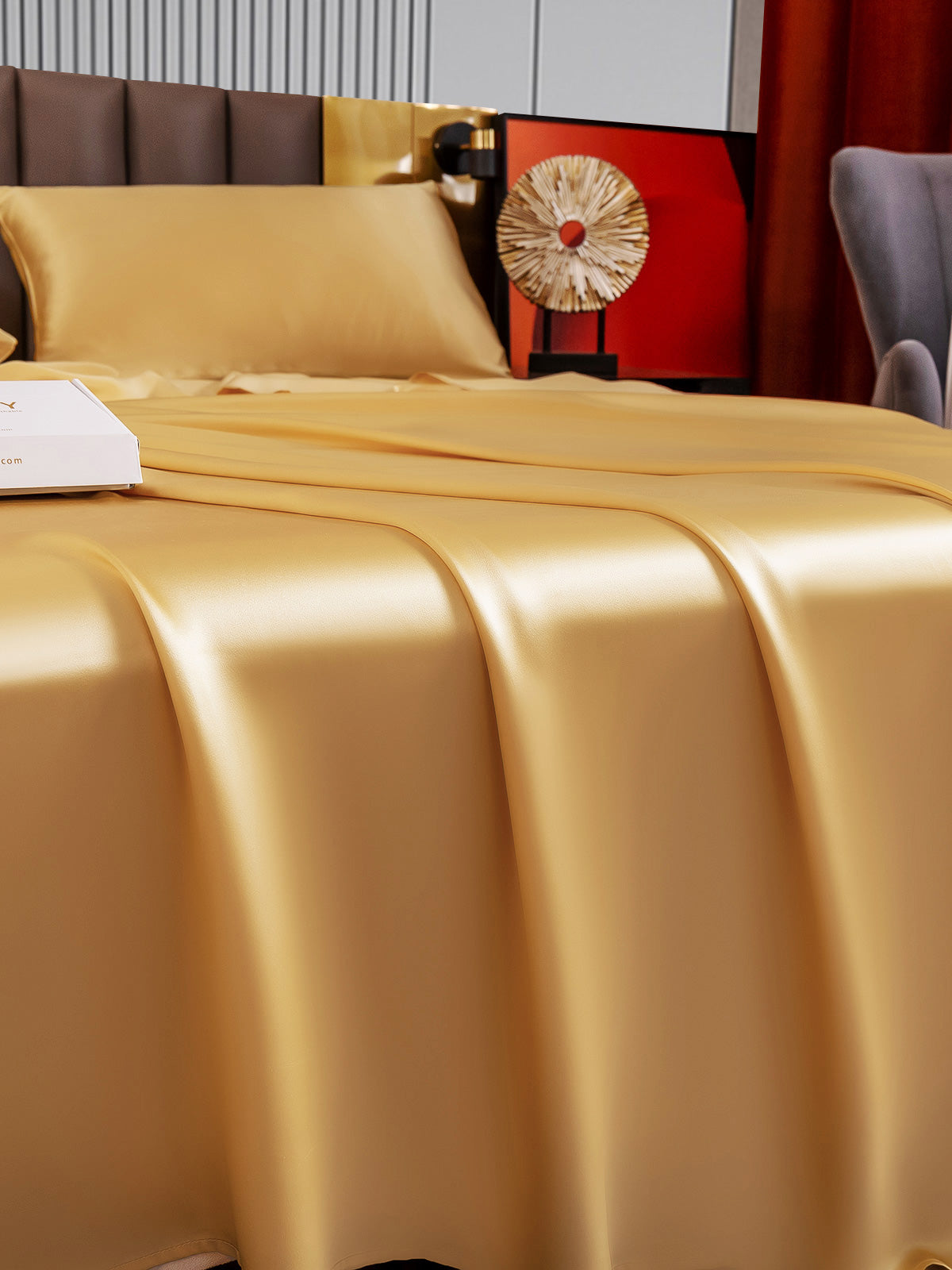 [Champagne] SilkSilky-UK 22Momme Pure Silk Bedding Set 003