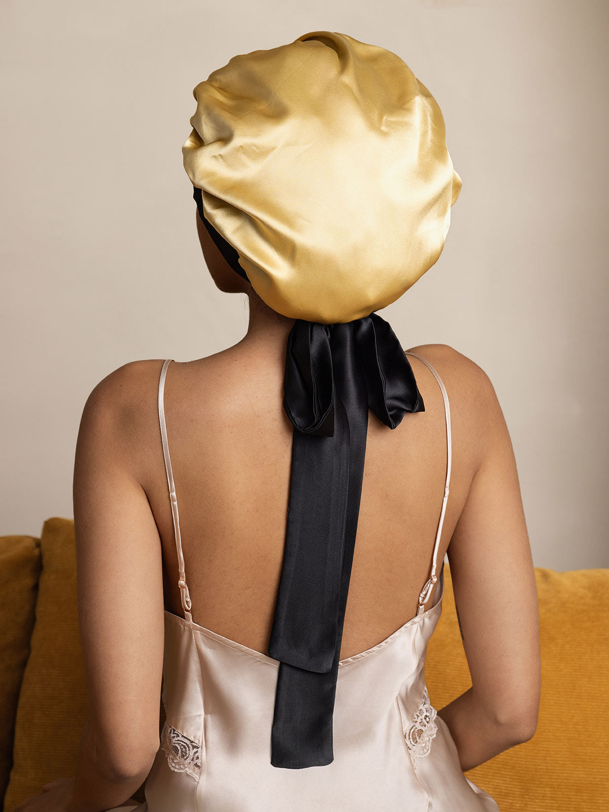 [Champagne] SilkSilky-UK Pure Silk Sleep Cap 007