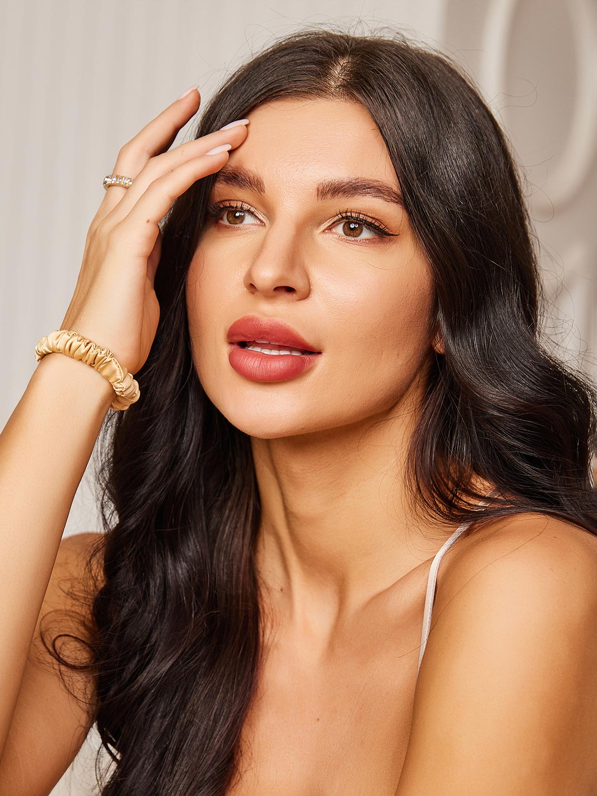 [Champagne] SilkSilky-UK Scrunchie 002