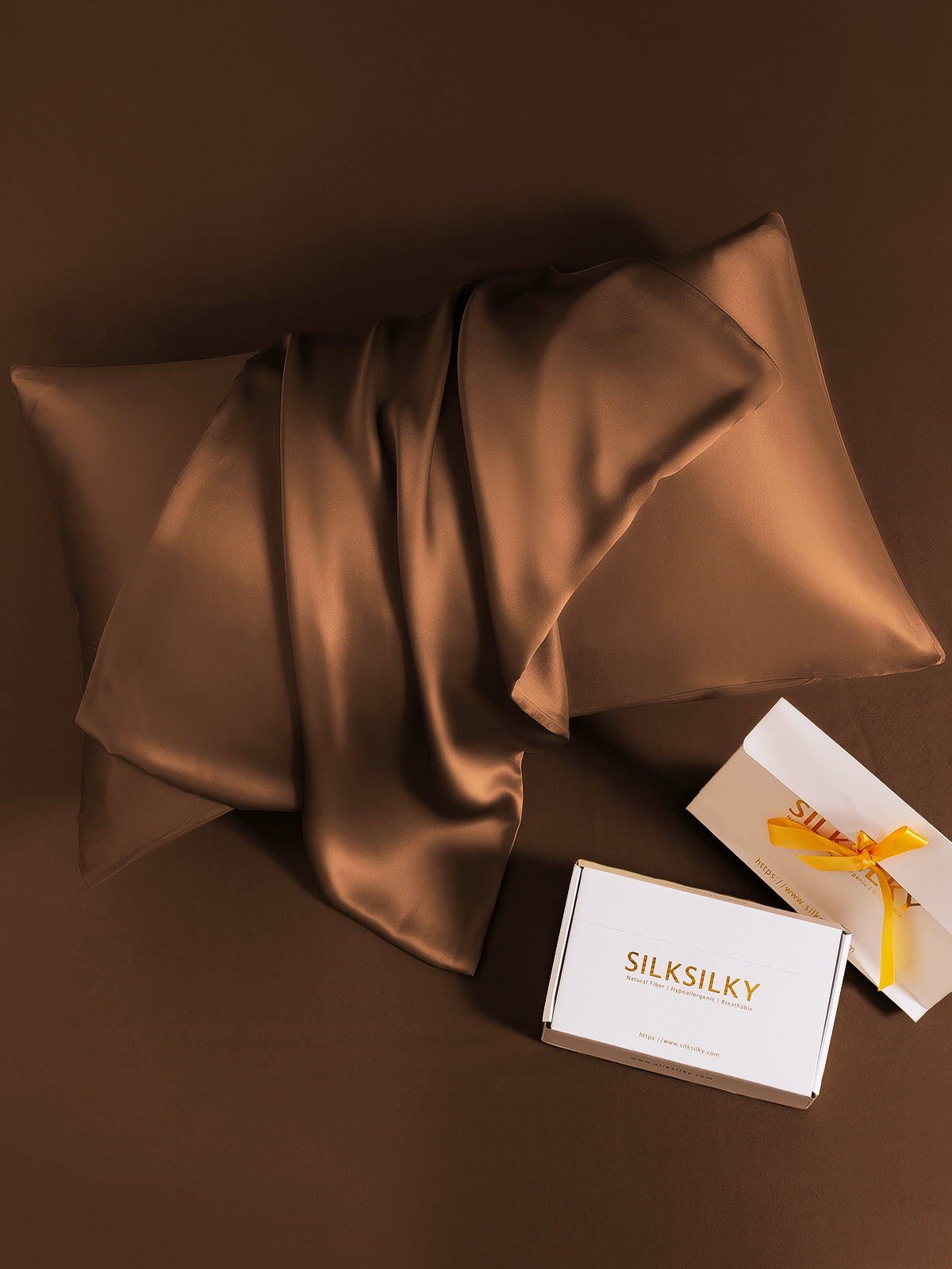 [Coffee] SilkSilky-UK 19Momme Pure Silk Pillowcase 006