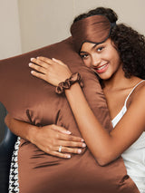 [Coffee] SilkSilky-UK 19Momme Pure Silk Pillowcase Set 003