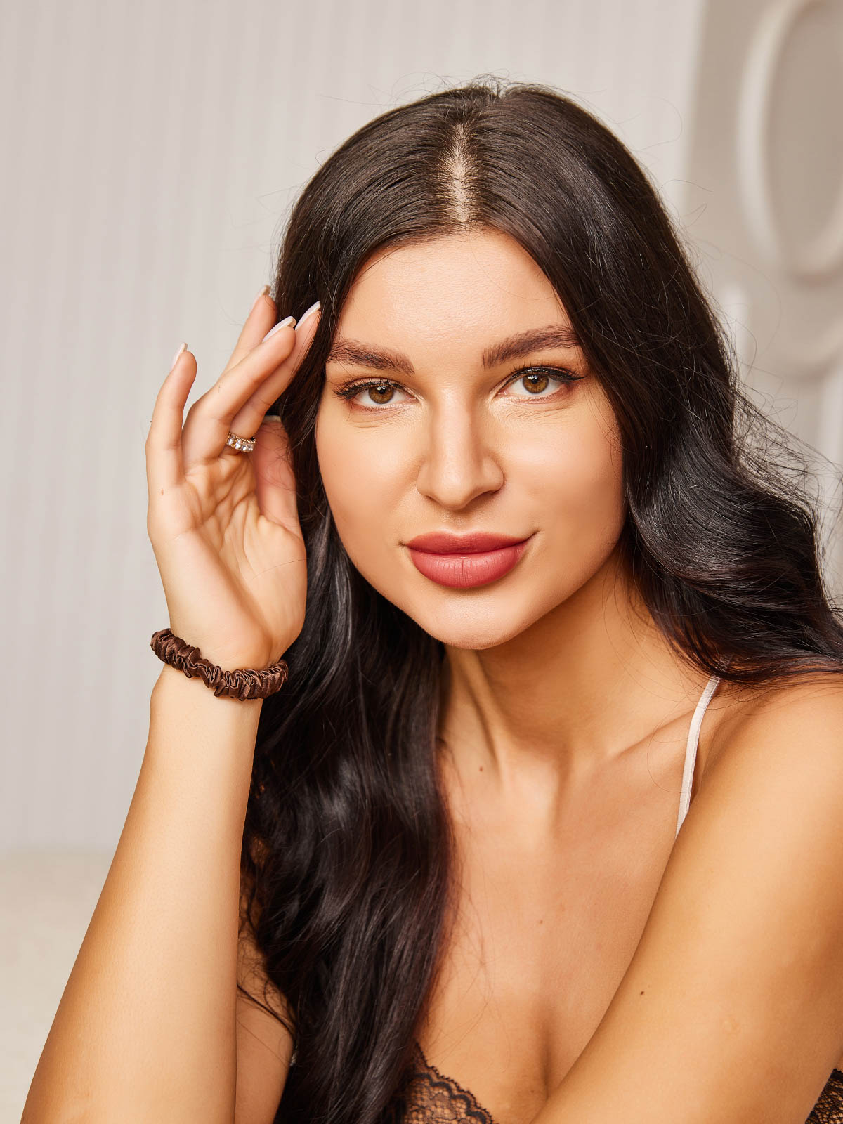 [Coffee] SilkSilky-UK 19Momme Pure Silk Scrunchie 002