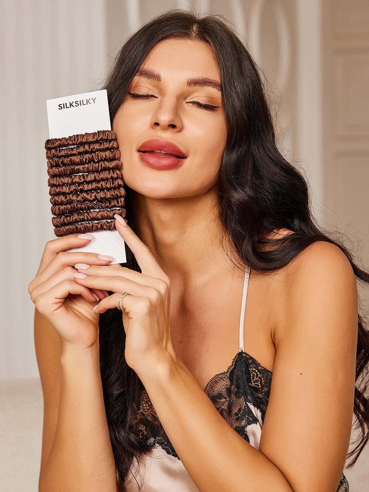 [Coffee] SilkSilky-UK 19Momme Scrunchie 002