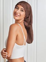 [Coffee] SilkSilky-UK Pure Silk Sleep Cap 004