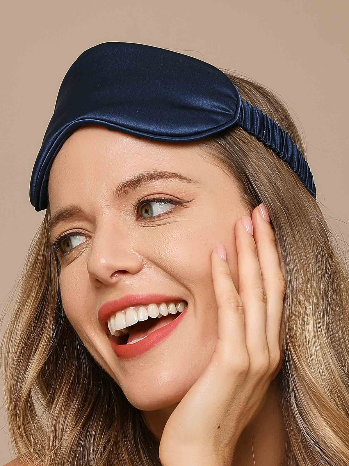 [Dark Blue] SilkSilky-UK 19Momme Pure Silk Eye Mask 004