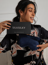 [Dark Blue] SilkSilky-UK 19Momme Pure Silk Pillowcase Set 002
