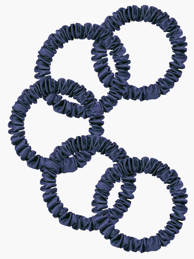 [Dark Blue] SilkSilky-UK 19Momme Pure Silk Scrunchie 003