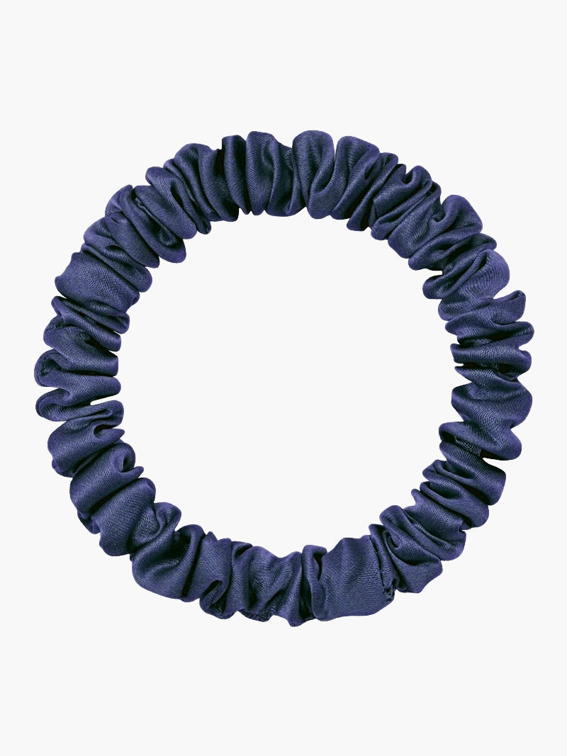 [Dark Blue] SilkSilky-UK 19Momme Pure Silk Scrunchie 004
