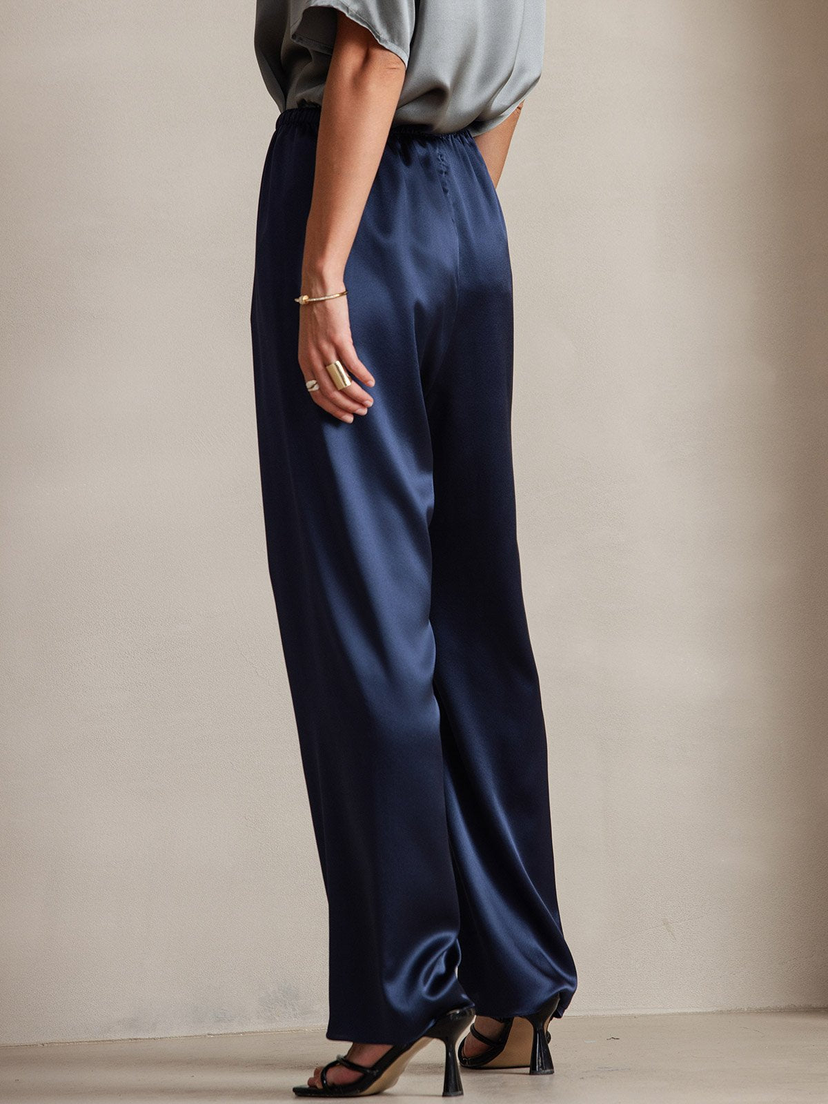 [Dark Blue] SilkSilky-UK 19Momme Silk Womens Pants 002
