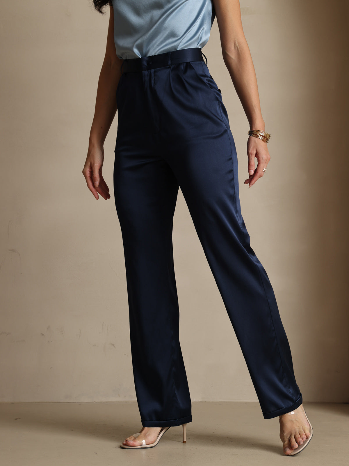 [Dark Blue] SilkSilky-UK 19Momme Silk Womens Pants 004