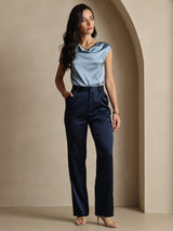 [Dark Blue] SilkSilky-UK 19Momme Silk Womens Pants 007