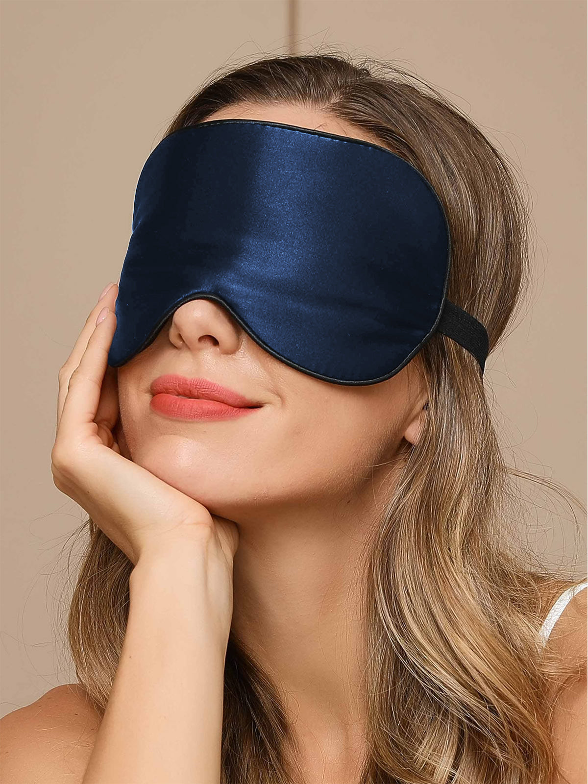 [Dark Blue] SilkSilky-UK 19Momme Pure Silk Eye Mask 002