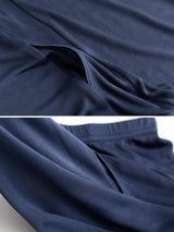[Dark Blue] SilkSilky-UK 100% Silk Jersey Men's Underwear 008