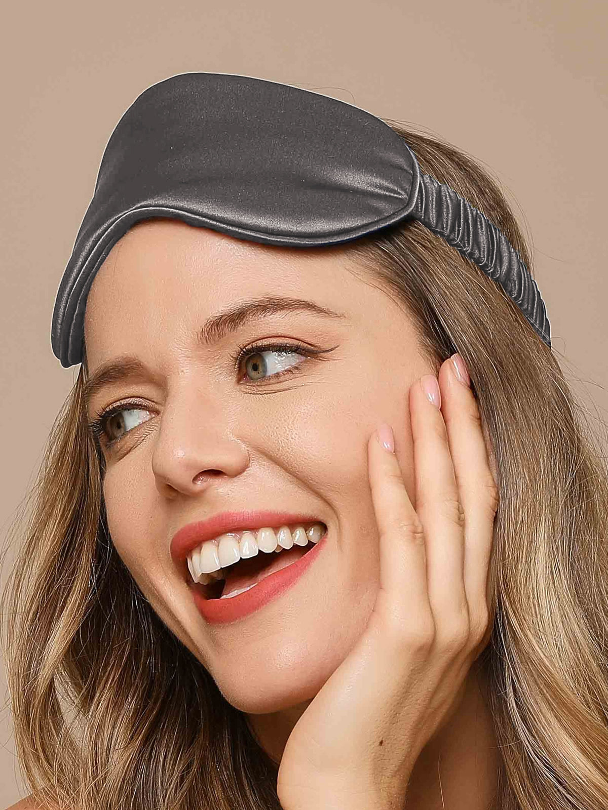 [Dark Gray] SilkSilky-UK 19Momme Pure Silk Eye Mask 004
