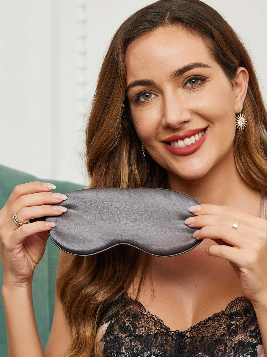 [Dark Gray] SilkSilky-UK 19Momme Pure Silk Eye Mask 005