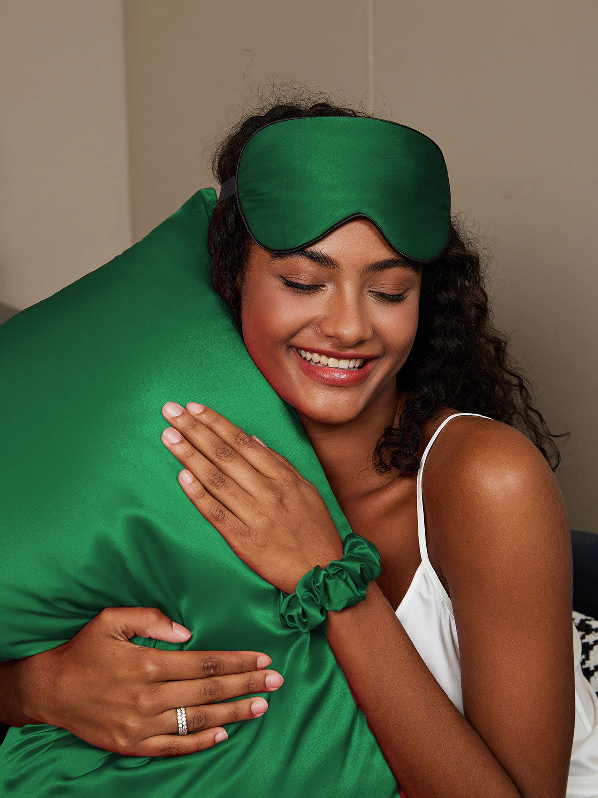 [Dark Green] SilkSilky-UK 19Momme Pure Silk Pillowcase Set 001