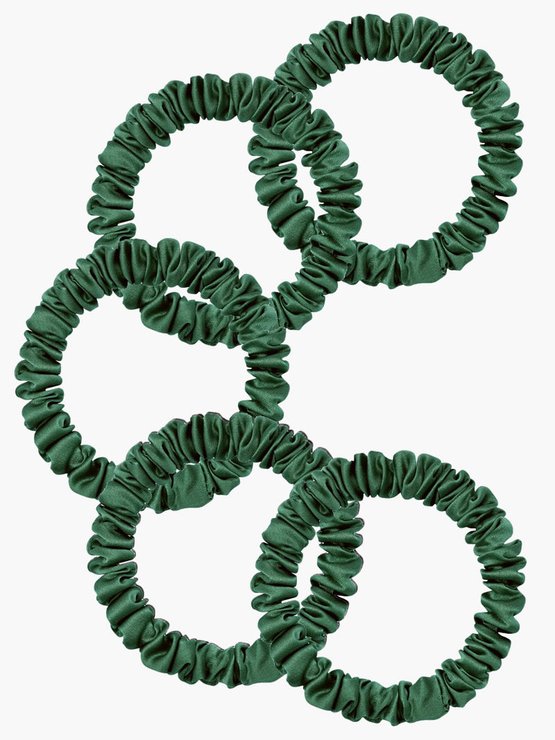 [Dark Green] SilkSilky-UK 19Momme Pure Silk Scrunchie 003