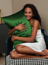 [Dark Green] SilkSilky-UK 30Momme Pillowcase 002
