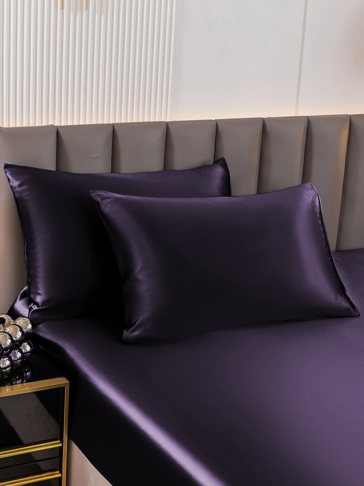 [Deep Purple] SilkSilky-UK 30Momme Pure Silk Pillowcase 003