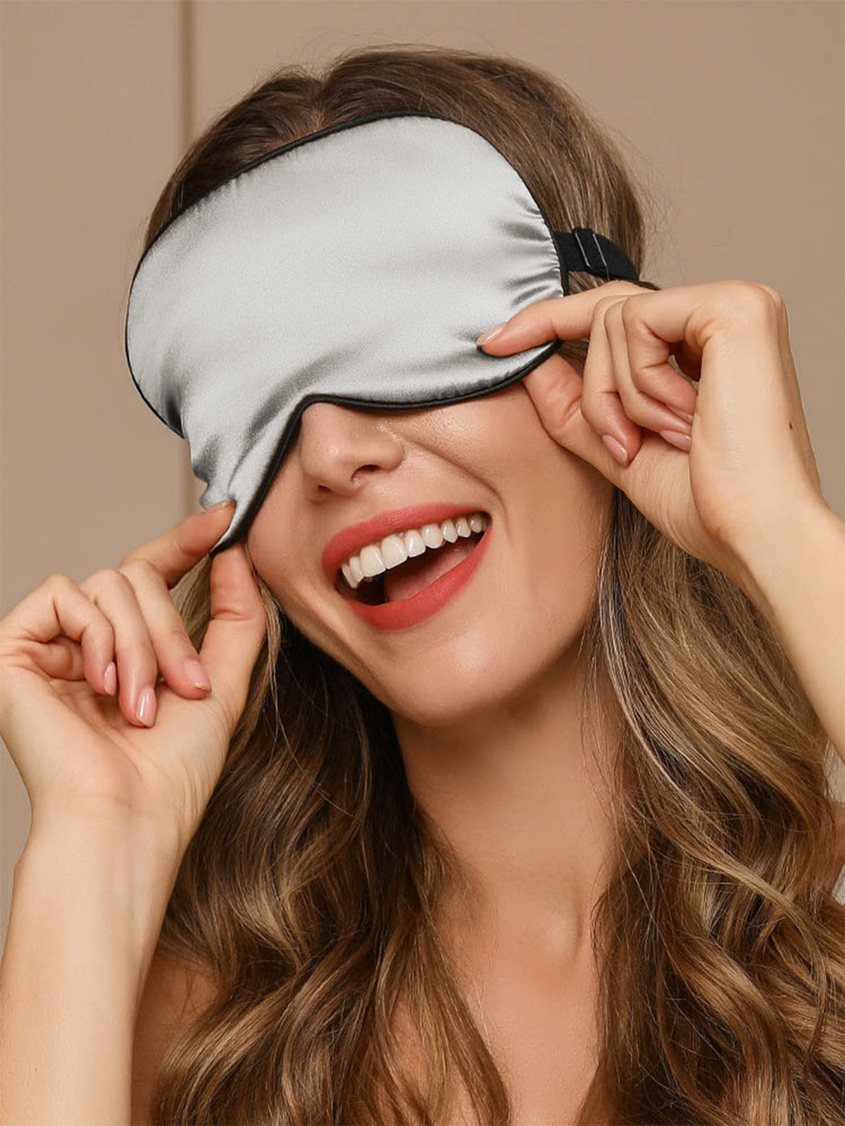[Gray] SilkSilky-UK 19Momme Pure Silk Eye Mask 004