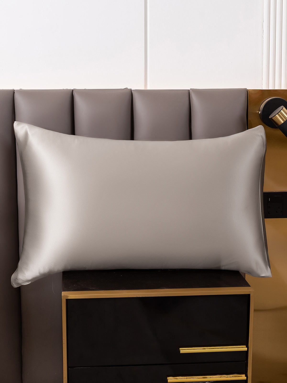 [Gray] SilkSilky-UK 19Momme Pure Silk Pillowcase 001