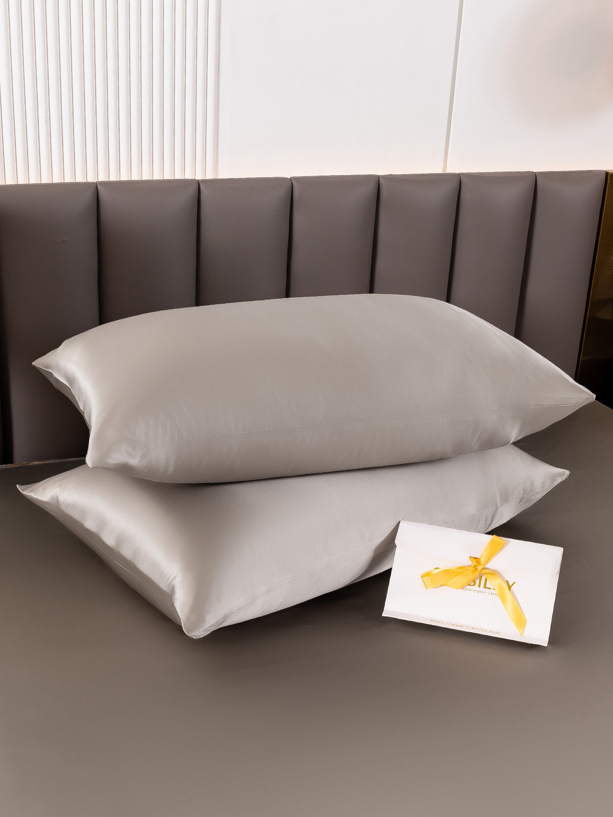 [Gray] SilkSilky-UK 19Momme Pure Silk Pillowcase 004