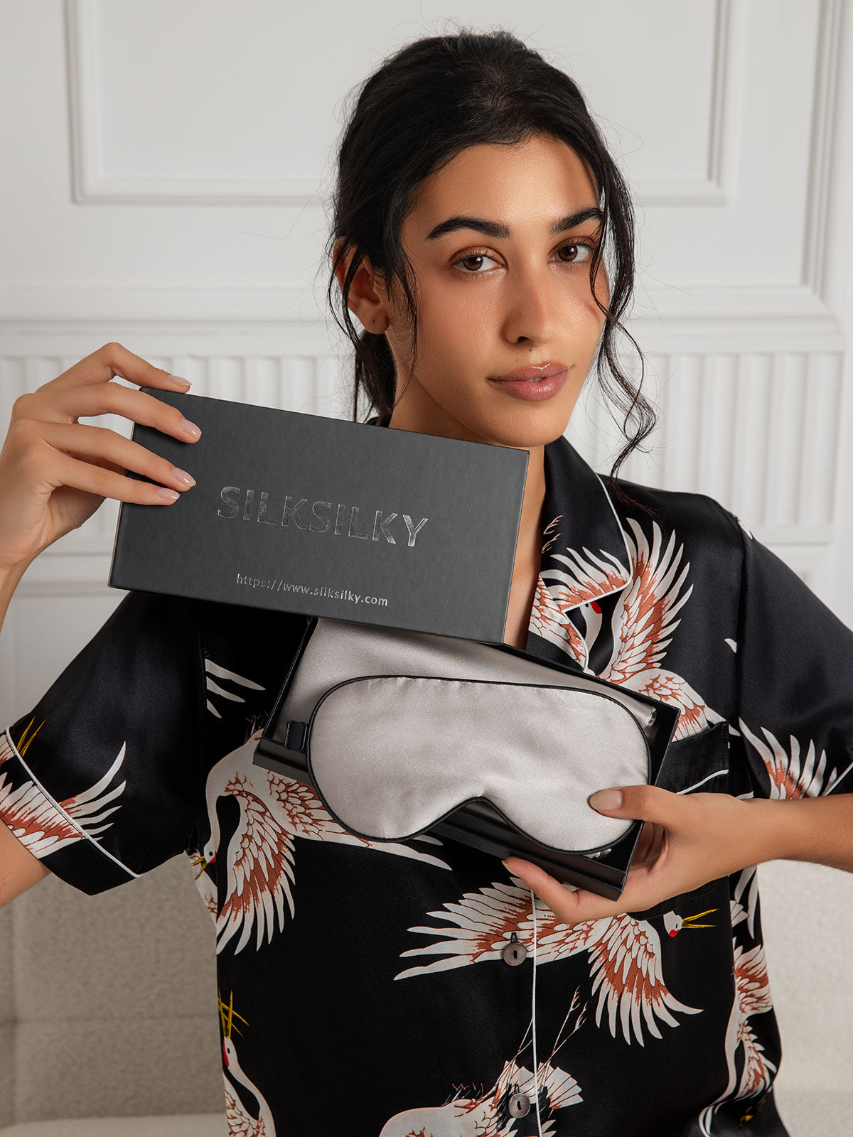 [Gray] SilkSilky-UK 19Momme Pure Silk Pillowcase Set 001