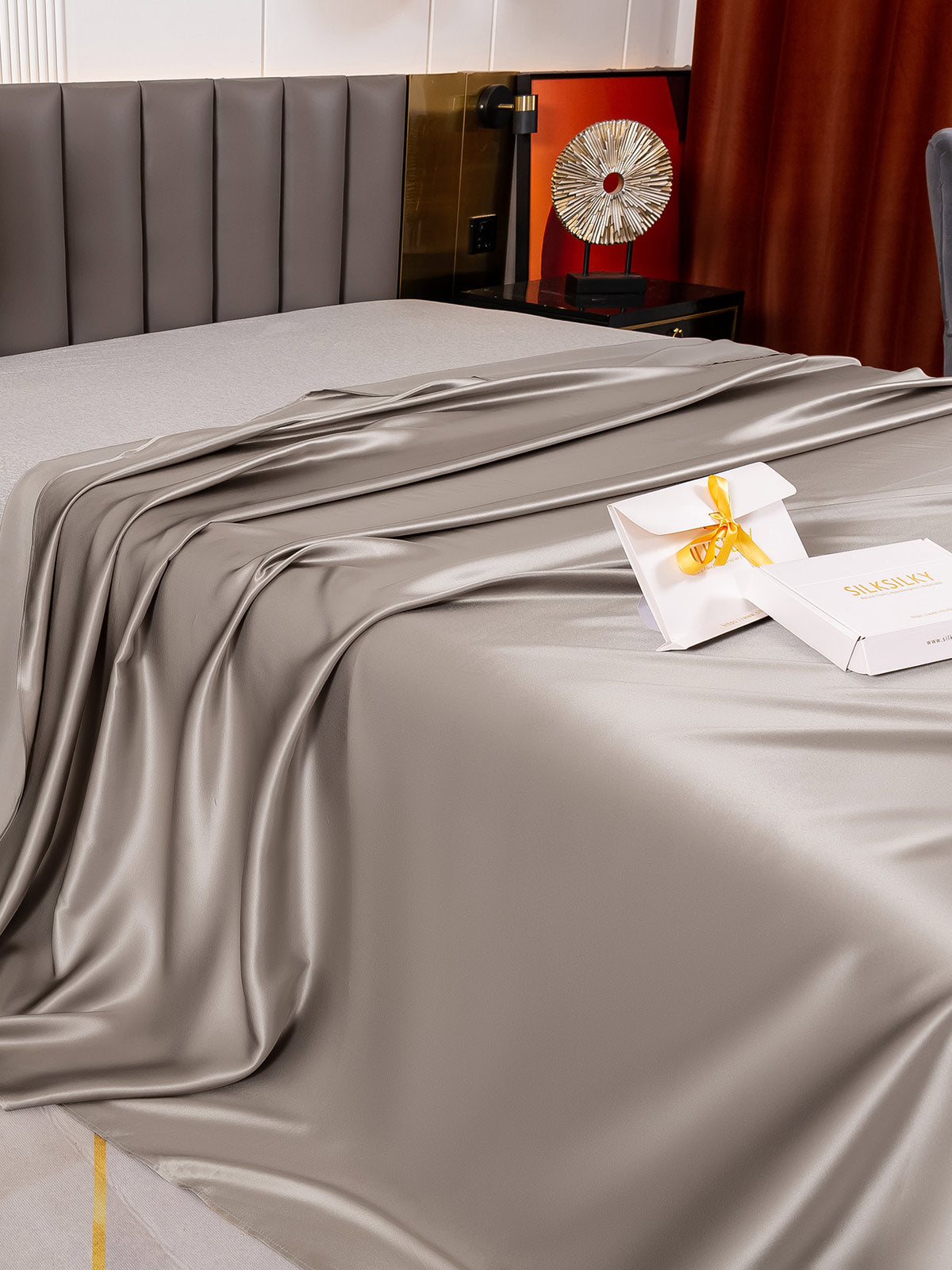 [Gray] SilkSilky-UK 19Momme Pure Silk Sheet 003