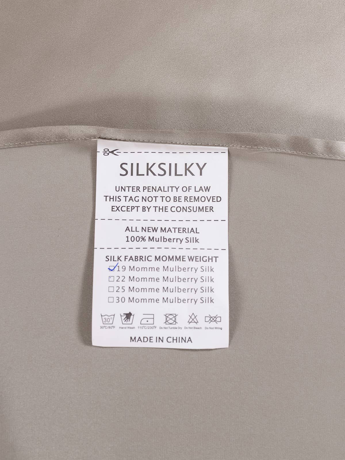 [Gray] SilkSilky-UK 22Momme Pure Silk Bedding Set 005