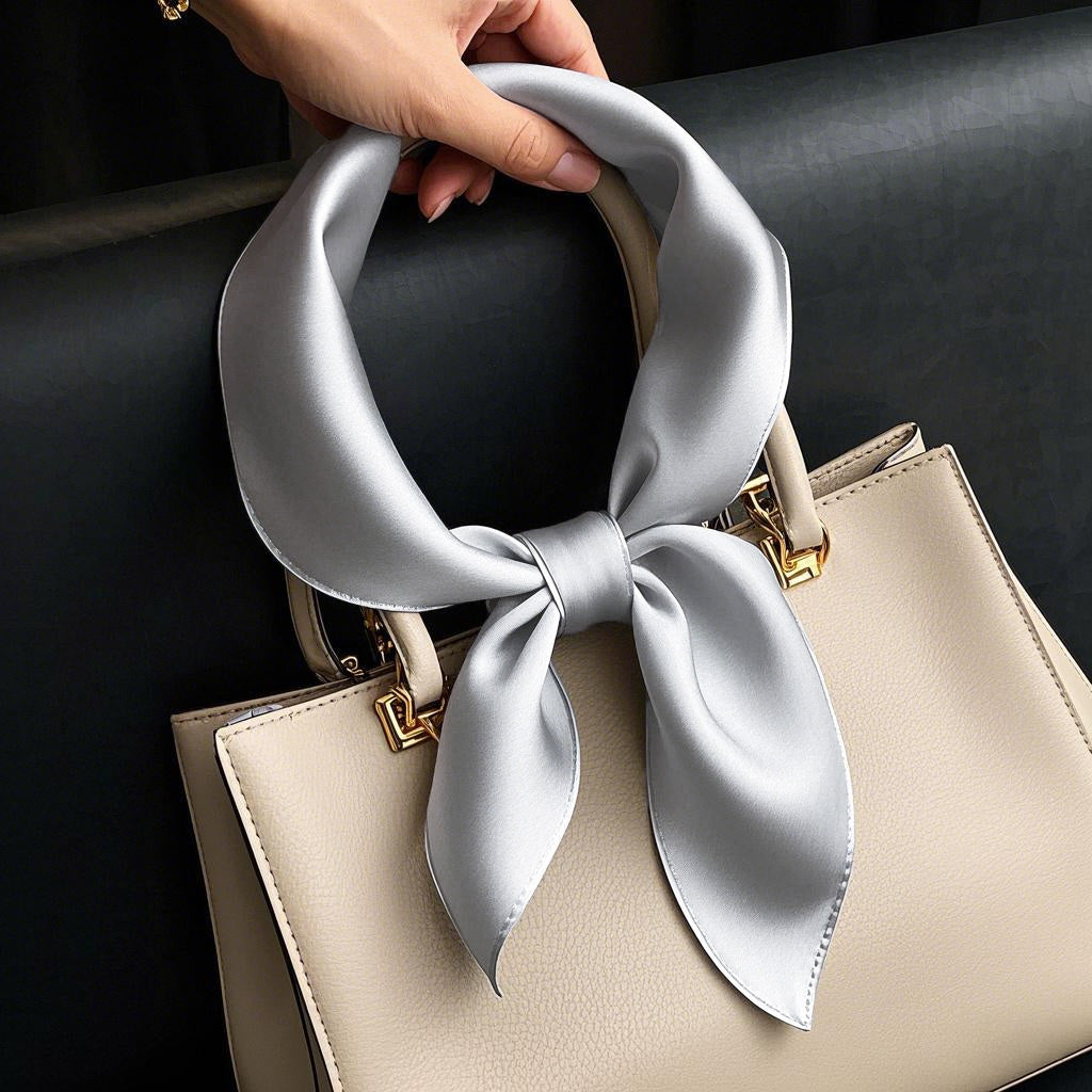 [Gray] SilkSilky-UK Pure Silk Scarf 002