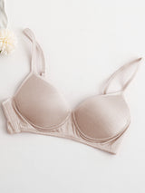 [Gray] SilkSilky-UK Silk Jersey Bra 005