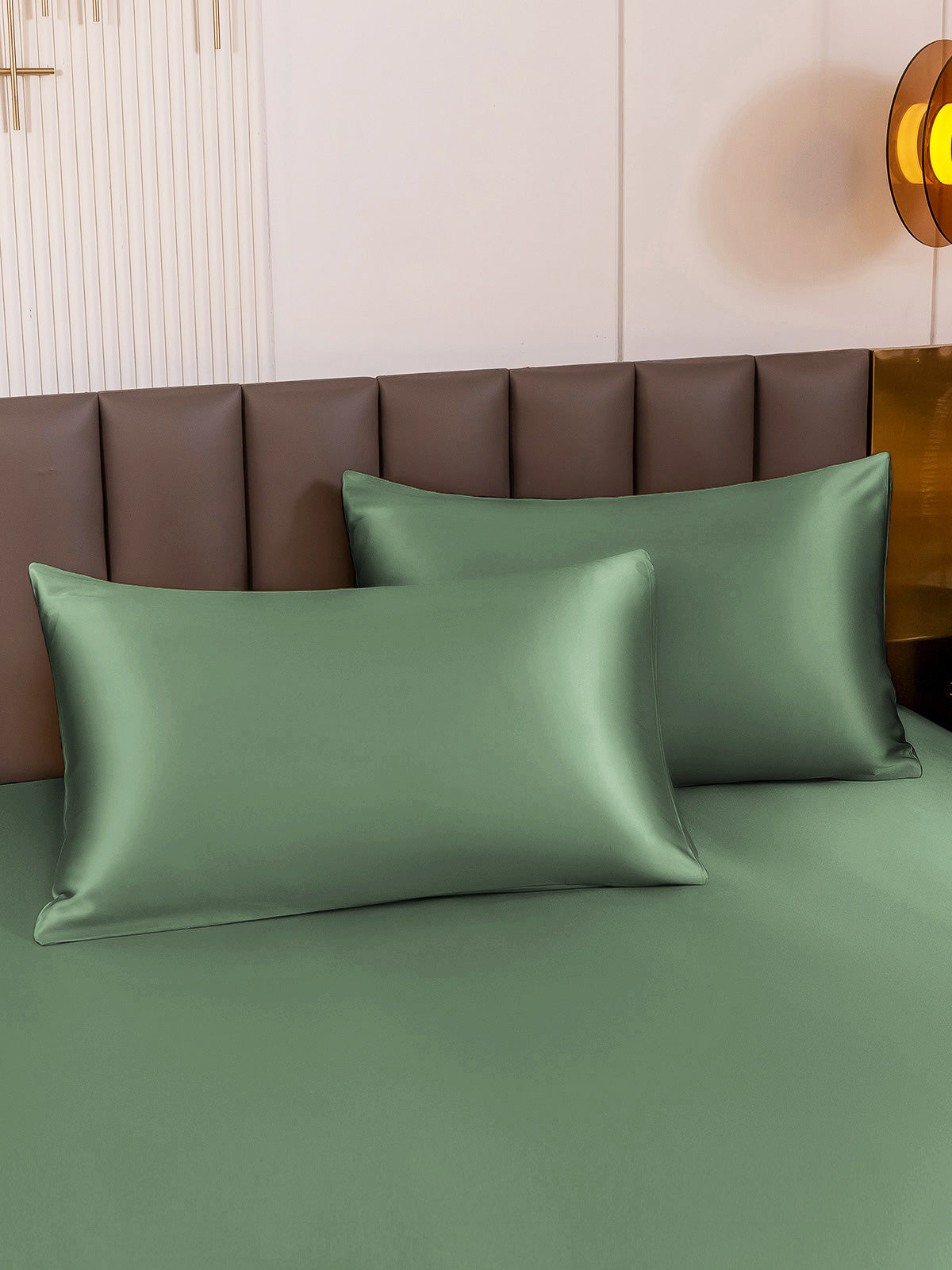 [Grayish Green] SilkSilky-UK 30Momme Pure Silk Pillowcase 001