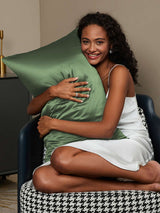 [Grayish Green] SilkSilky-UK 30Momme Pillowcase 002