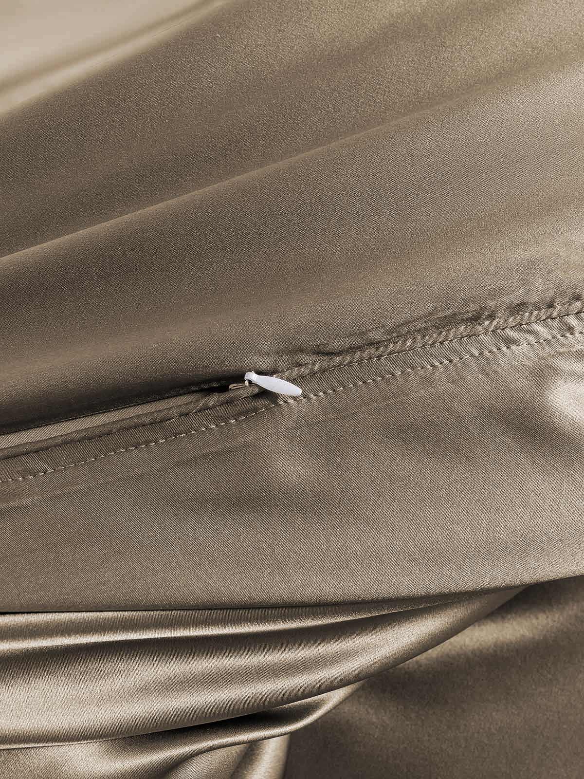 [Khaki] SilkSilky-UK 19Momme Pure Silk Bedding Set 005