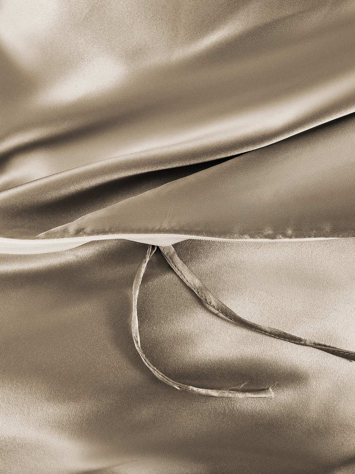 [Khaki] SilkSilky-UK 19Momme Pure Silk Bedding Set 006