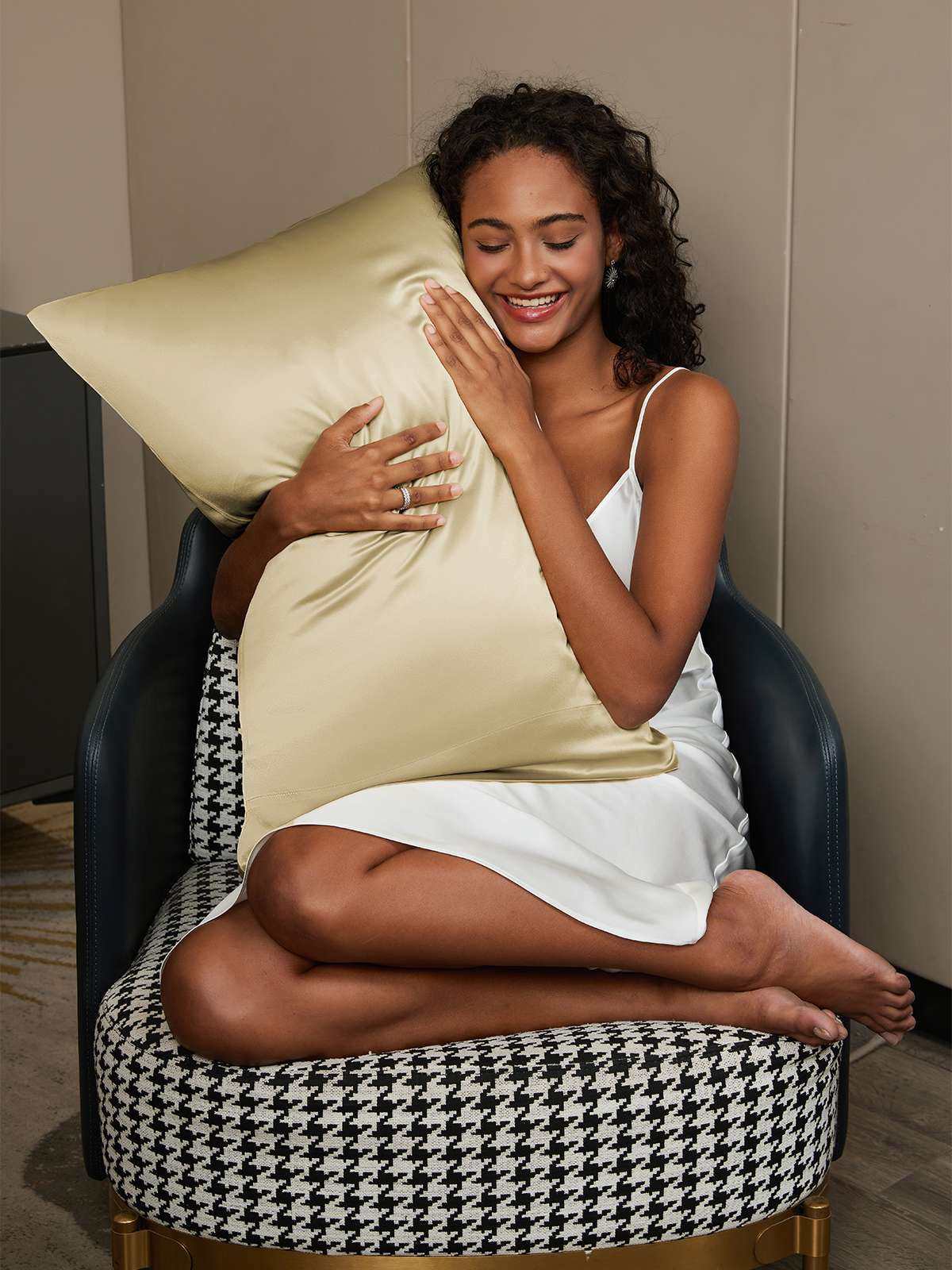 [Khaki] SilkSilky-UK 19Momme Pure Silk Pillowcase 002
