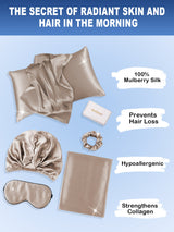 [Khaki] SilkSilky-UK 19Momme Pillowcase Set 002