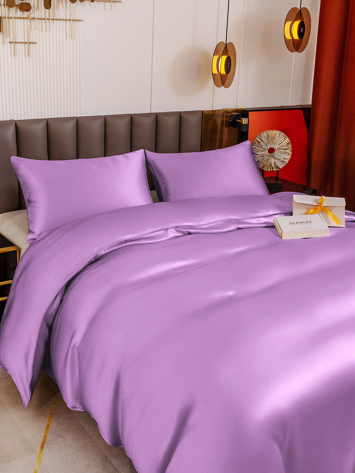 [Lavender] SilkSilky-UK 19Momme Pure Silk Bedding Set 004