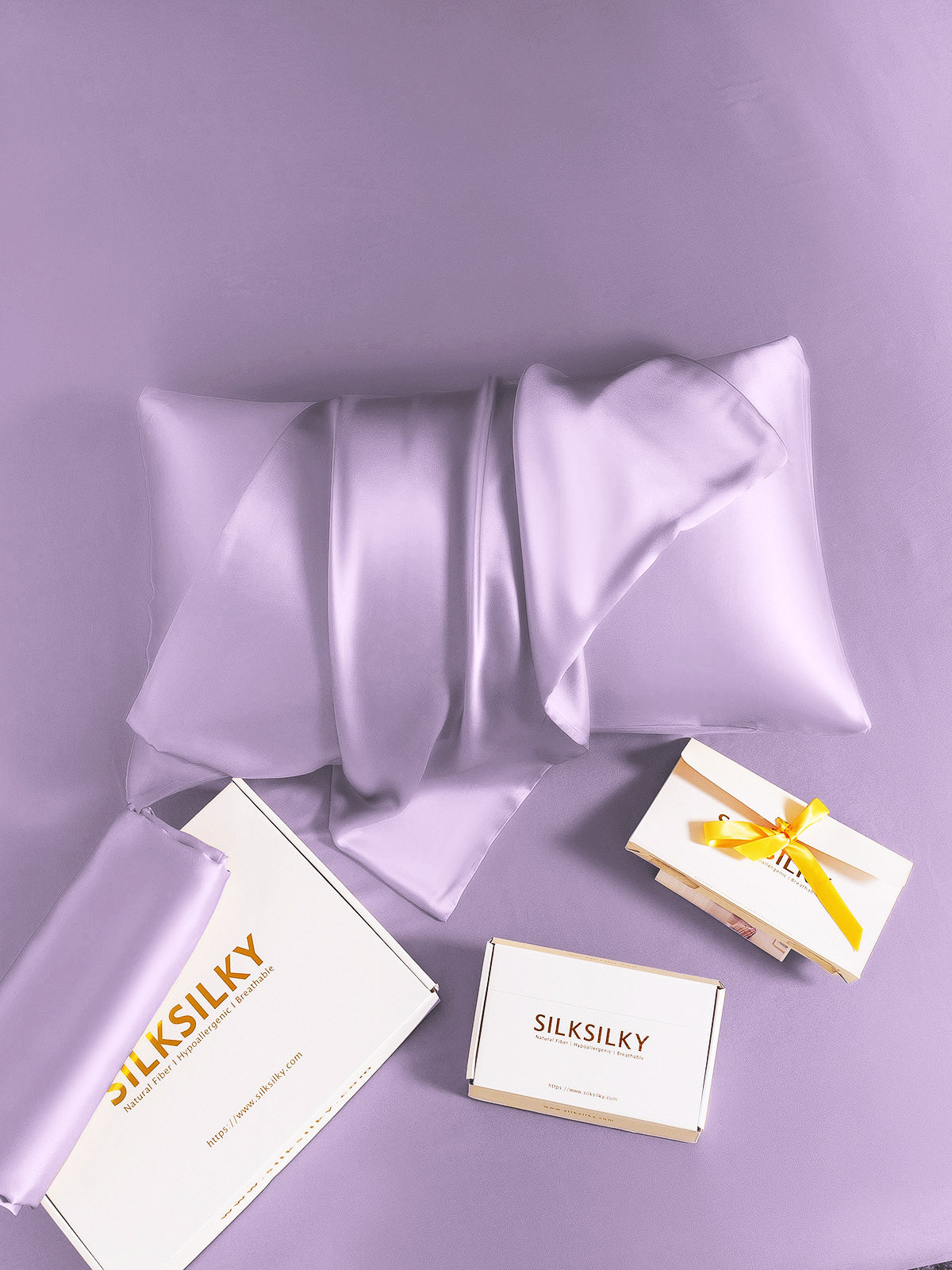 [Lavender] SilkSilky-UK 19Momme Pure Silk Pillowcase 007