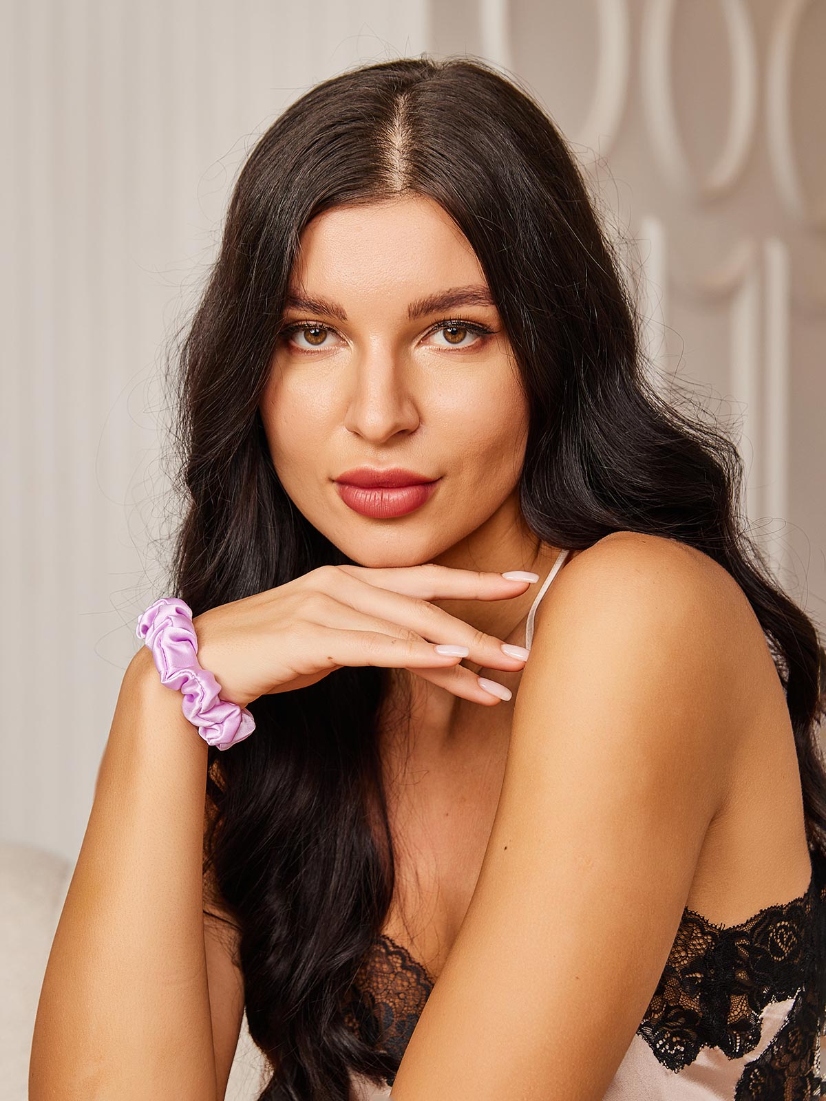 [Lavender] SilkSilky-UK 19Momme Pure Silk Scrunchie 002