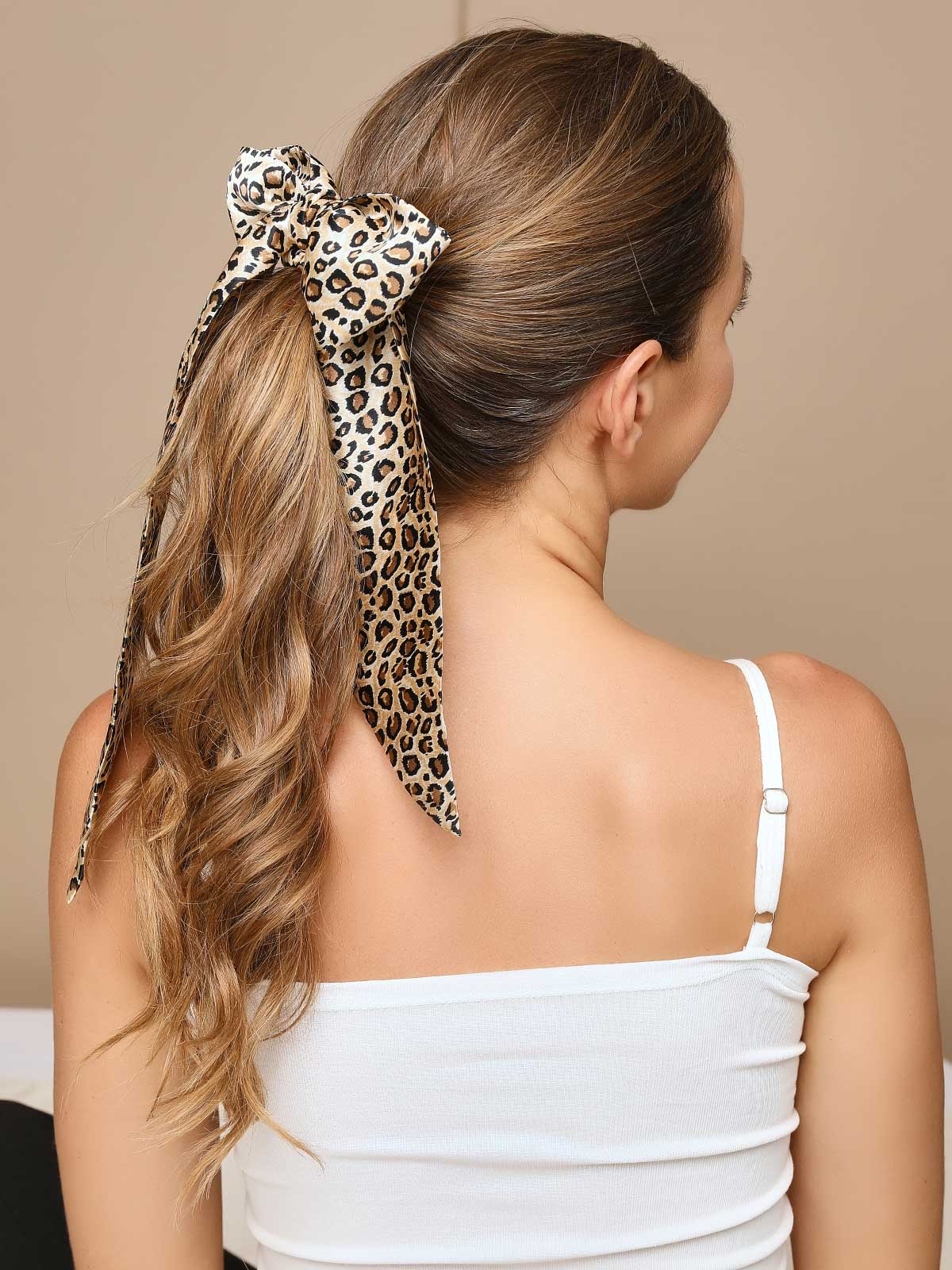 [Leopard] SilkSilky-UK 19Momme Pure Silk Scrunchie 003